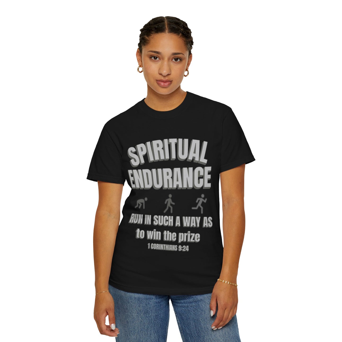 Christian Verse 1 Corinthians 9:24 Garment-Dyed T-shirt