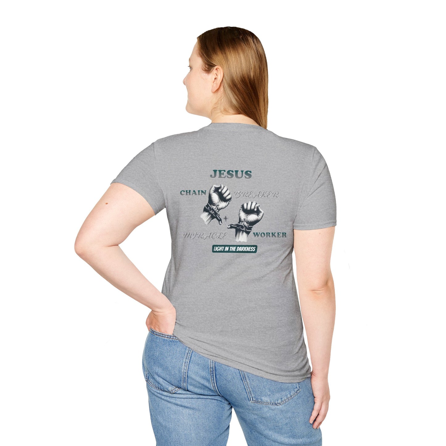Christian Unisex Tee - Jesus Chain Breaker Design