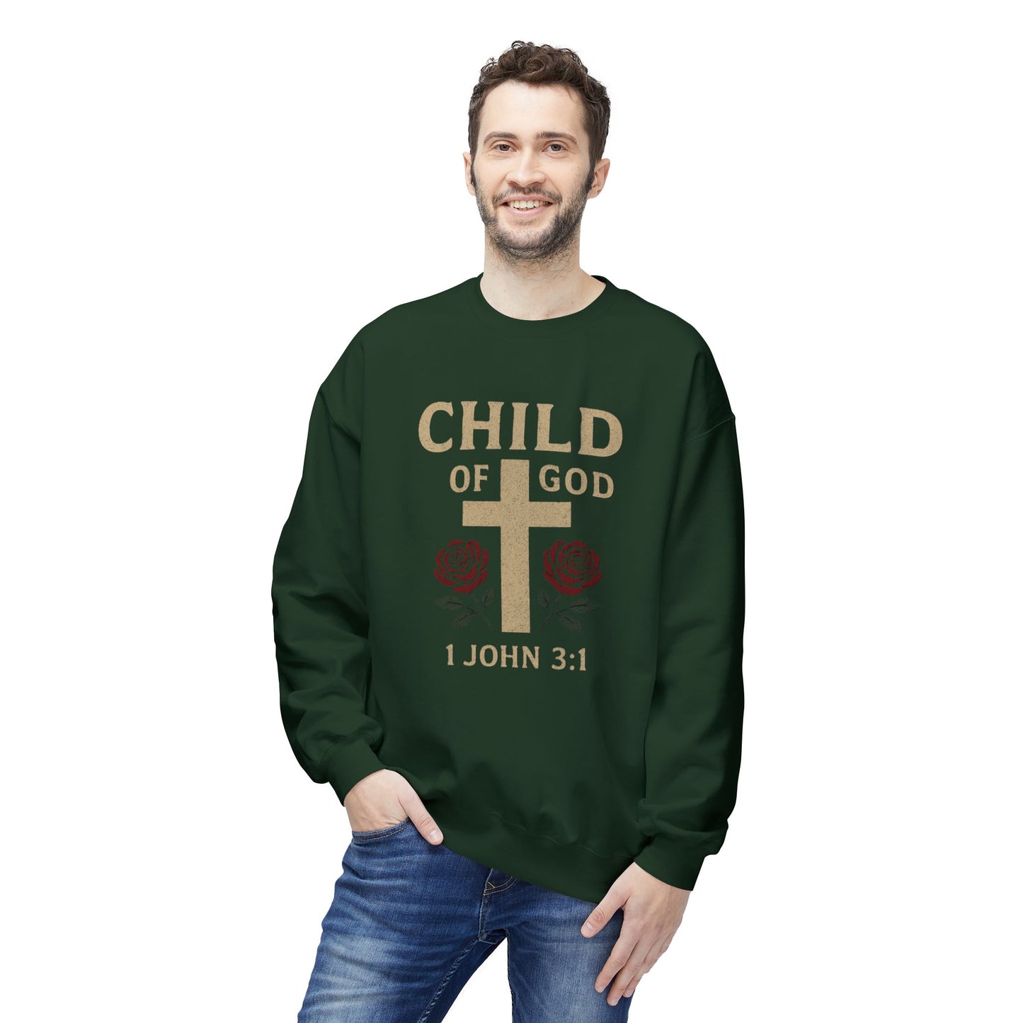 Christian Sweatshirt - 1 John 3:1 'Child of God'