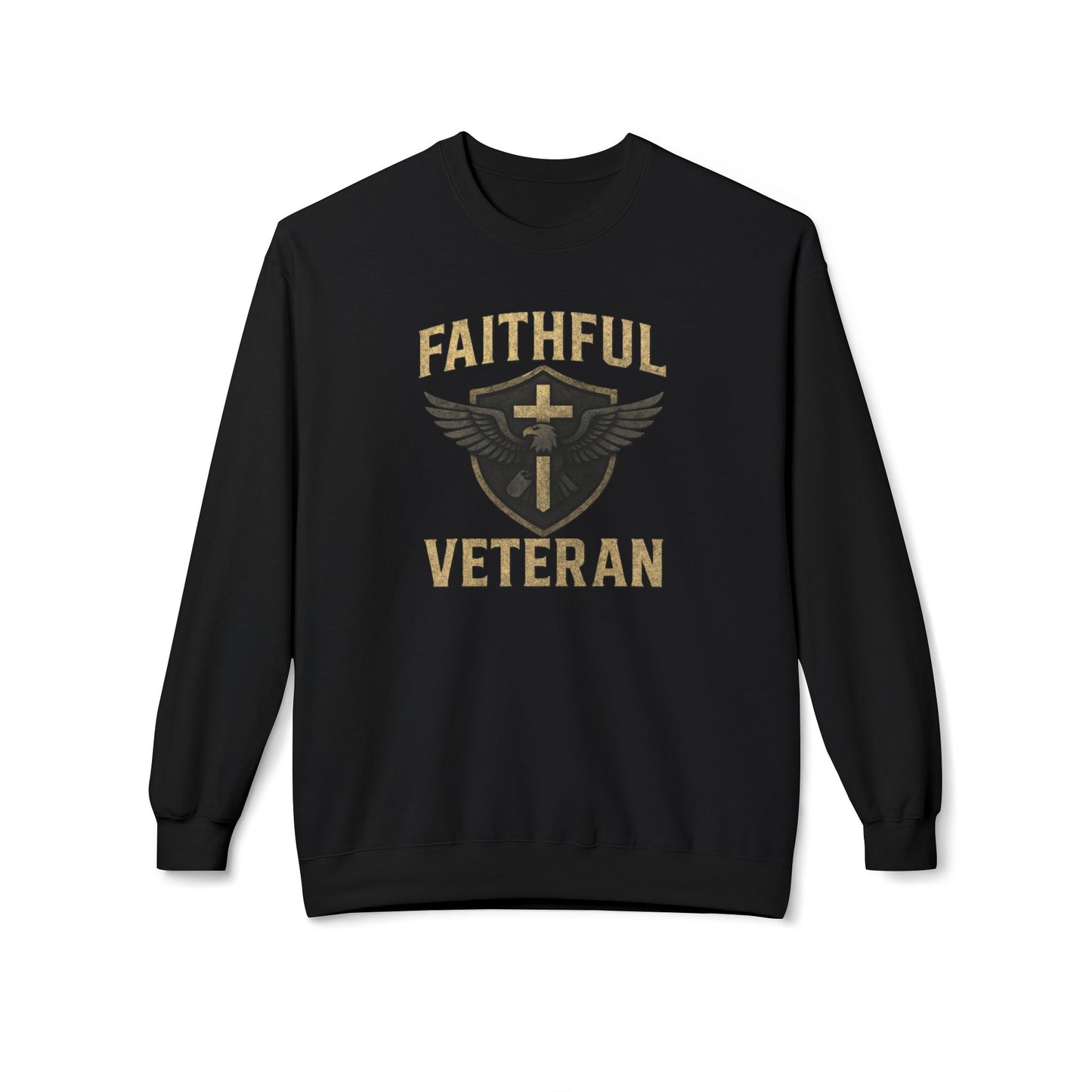 Crewneck Sweatshirt Faithful Veteran Design