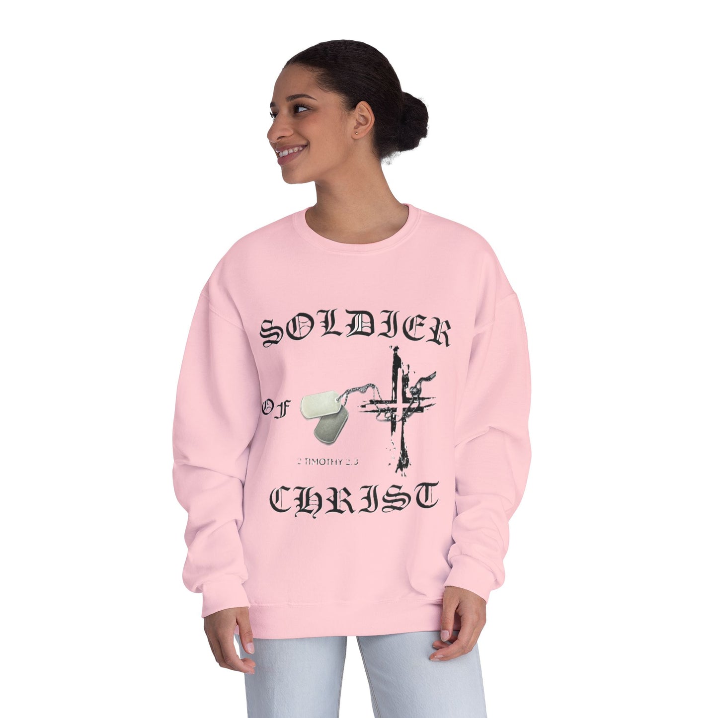 Christian Military Sweatshirt: Soldier of Christ Unisex NuBlend® Crewneck