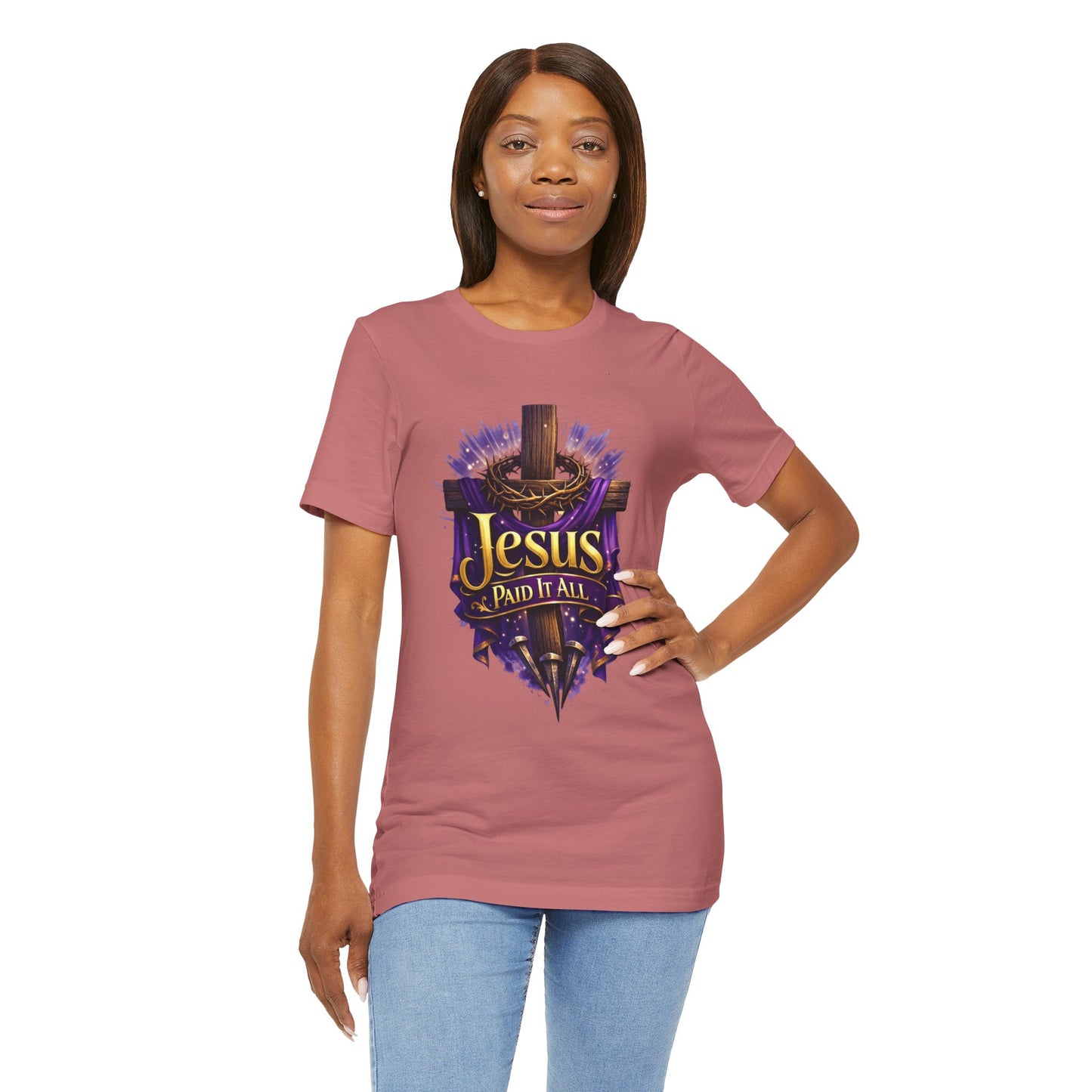 Jesus Paid It All Christian Cross Tee