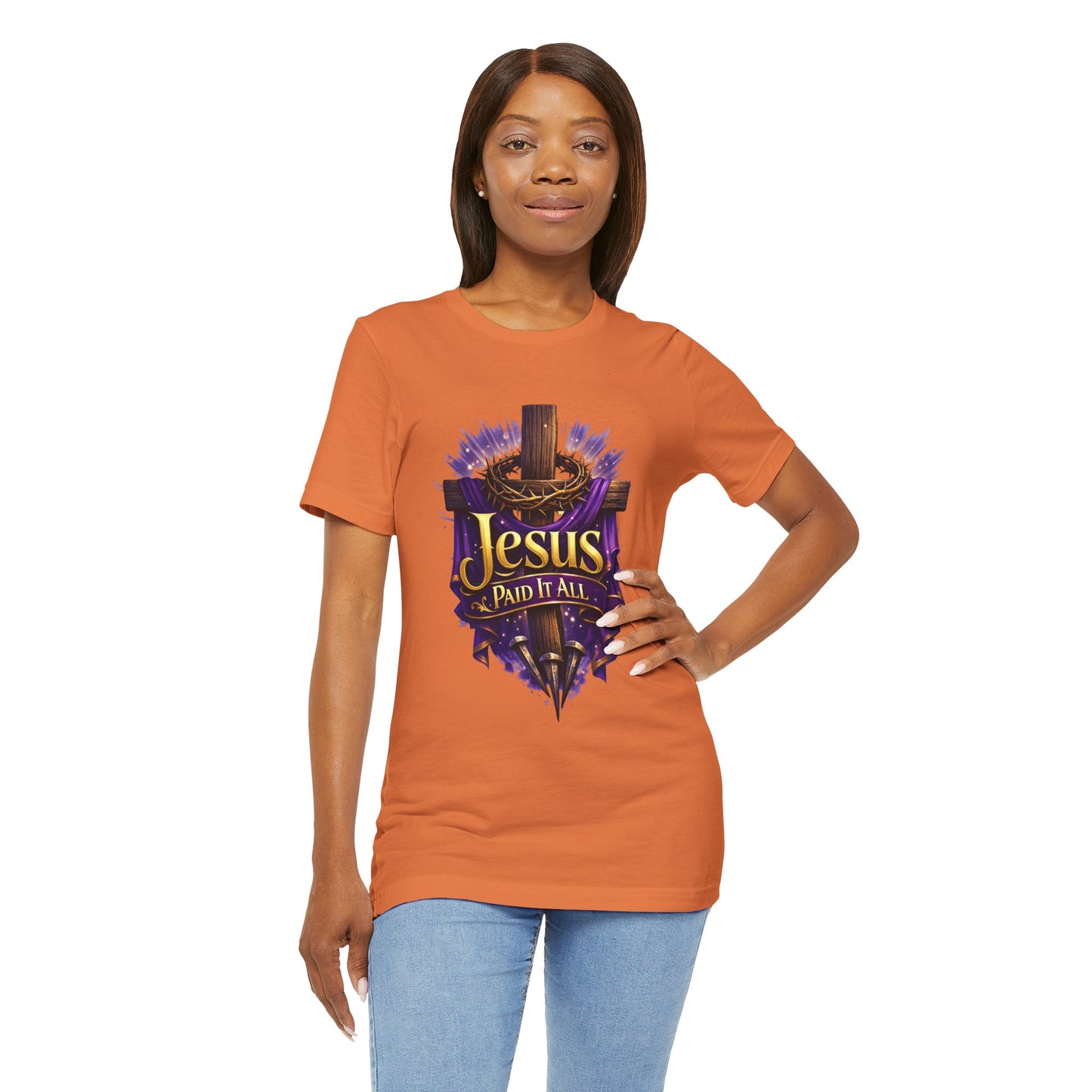 Jesus Paid It All Christian Cross Tee