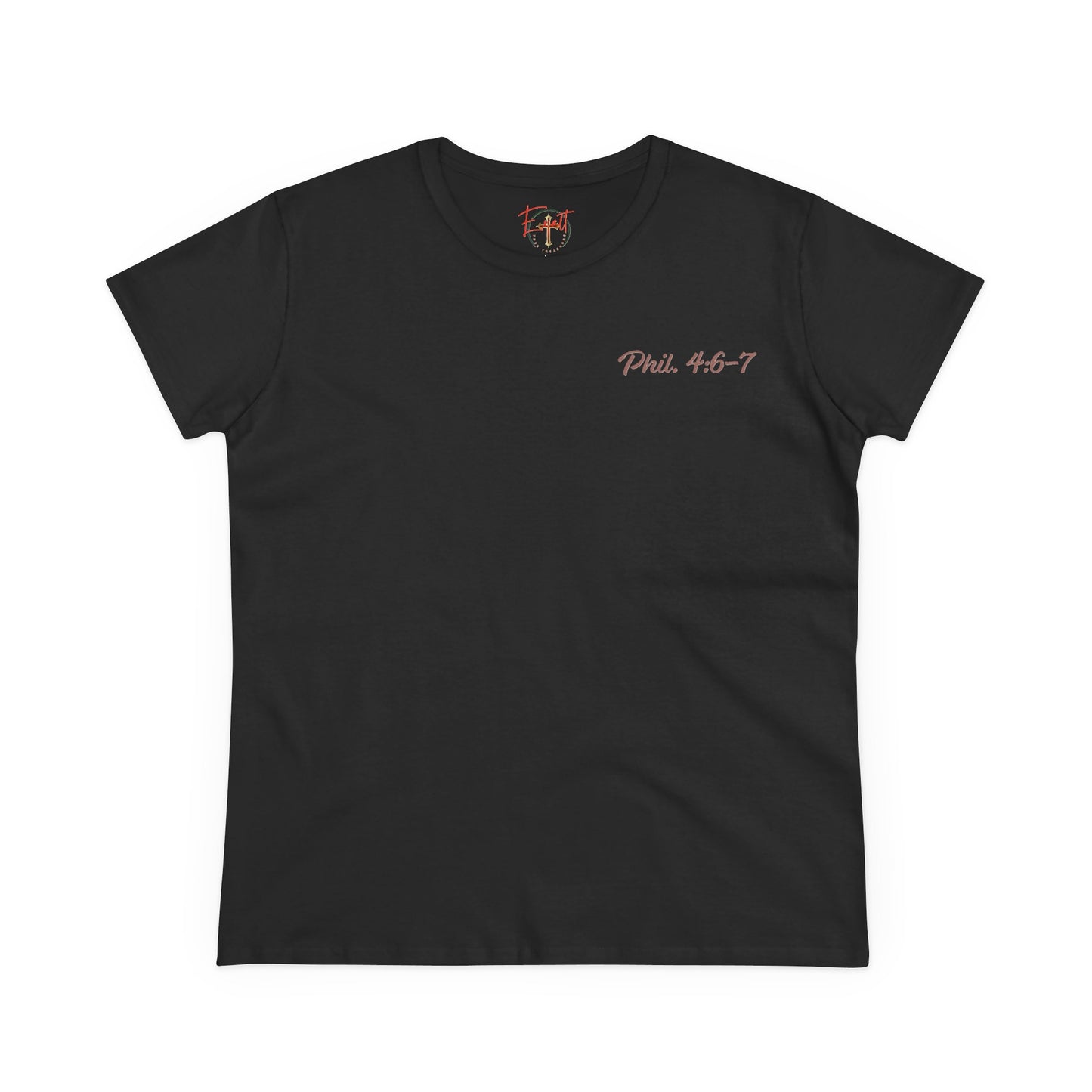 Women's Tee with Heart and Praying Hands Design