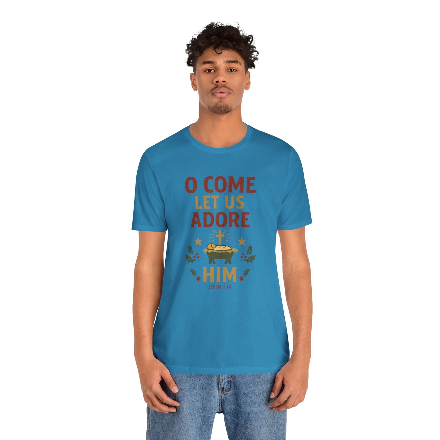 O Come Let Us Adore Him Christmas T-Shirt