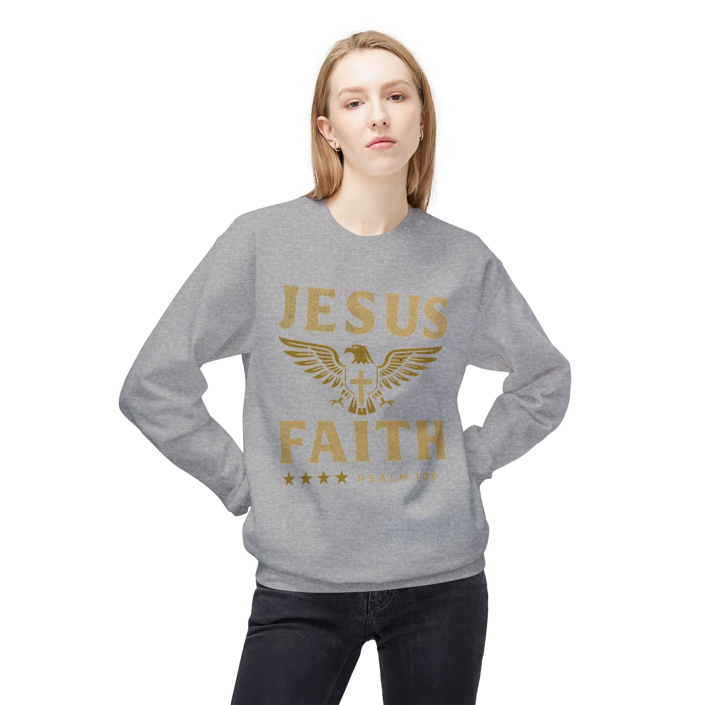 Christian Military Unisex Sweatshirt - Jesus/Faith Design