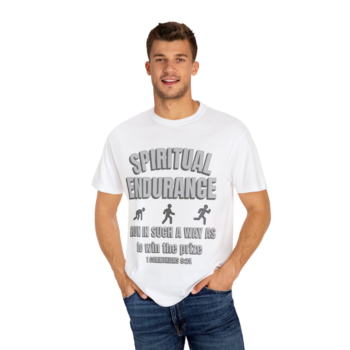 Christian Verse 1 Corinthians 9:24 Garment-Dyed T-shirt