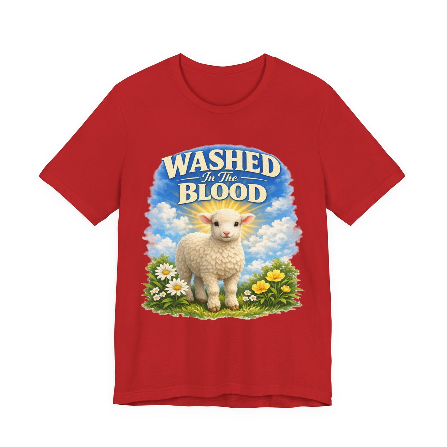 Washed in the Blood Lamb T-Shirt — Christian Easter Religious Tee