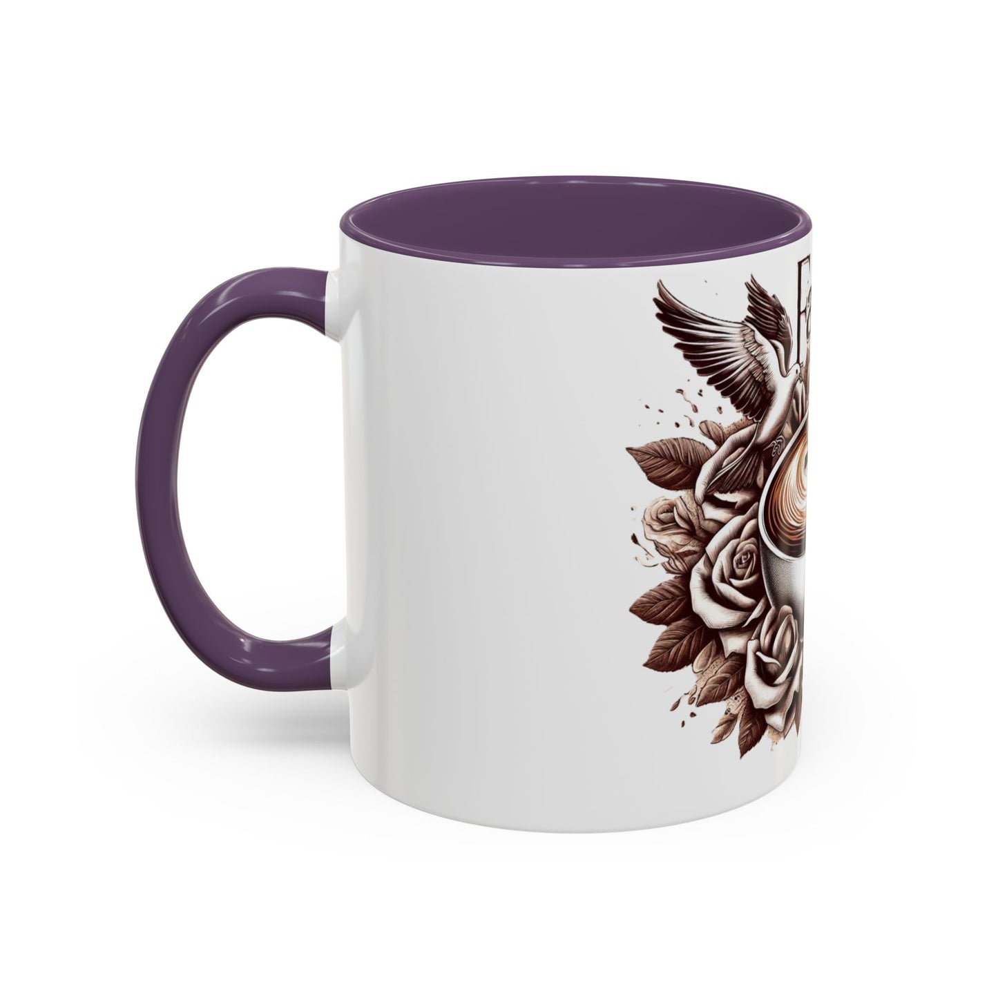 Accent Coffee Mug (11, 15oz) "Faith & Coffee"