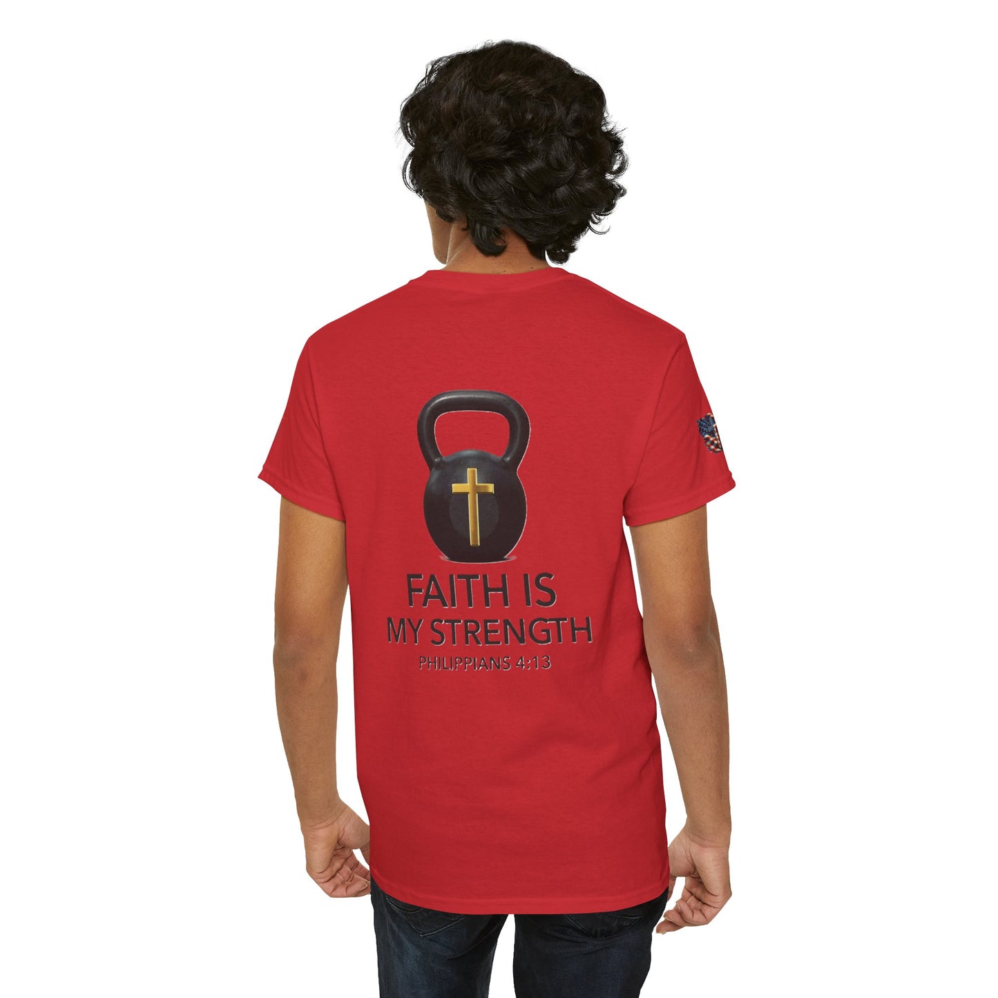 Christian Tee - Philippians 4:13 'Faith Is My Strength' (Copy)