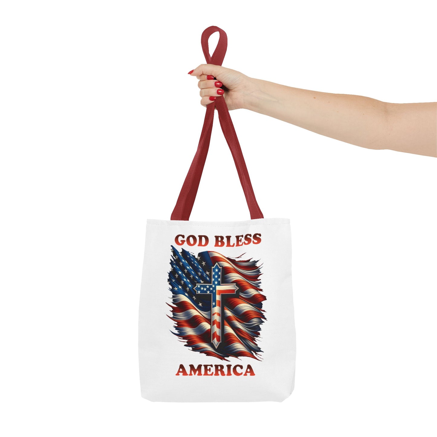 Tote Bag (AOP) "GOD BLESS AMERICA"