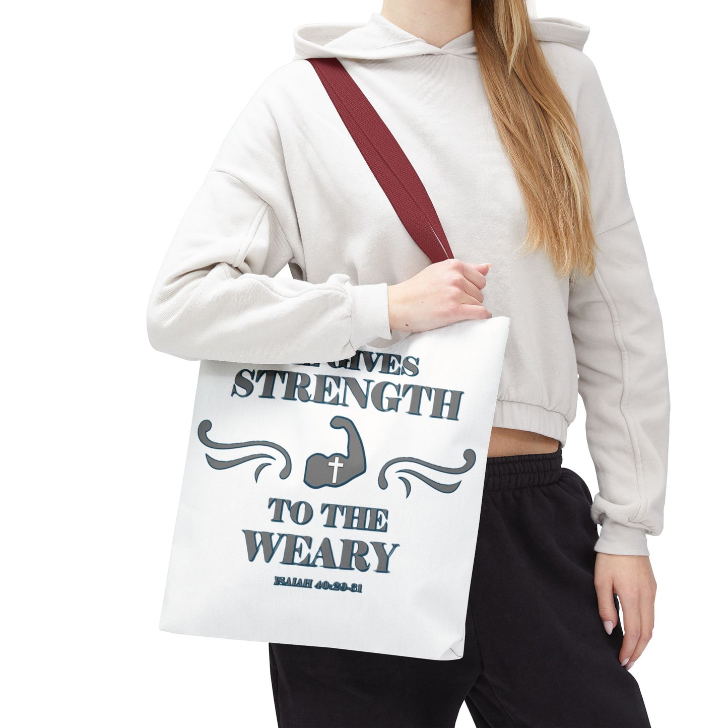 Tote Bag with Bible Verse Isaiah 40:29-31