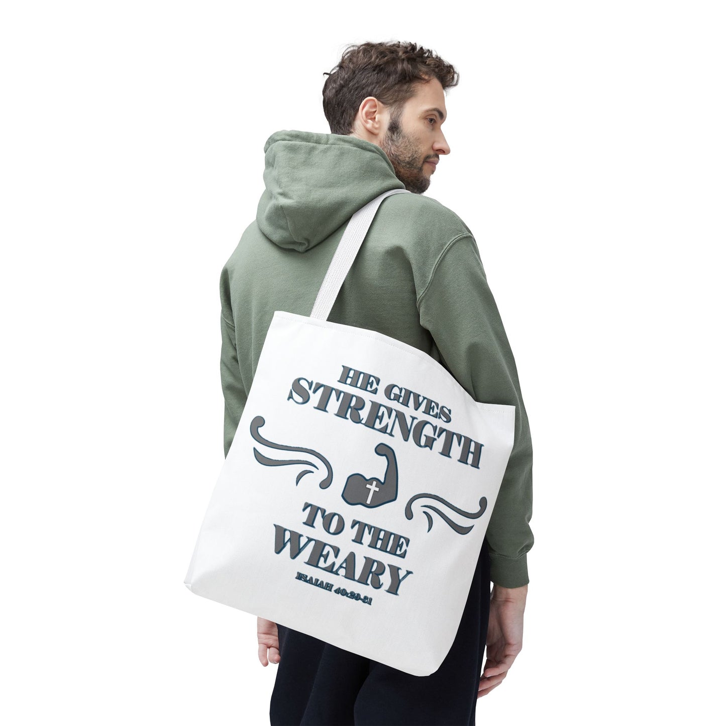 Tote Bag with Bible Verse Isaiah 40:29-31