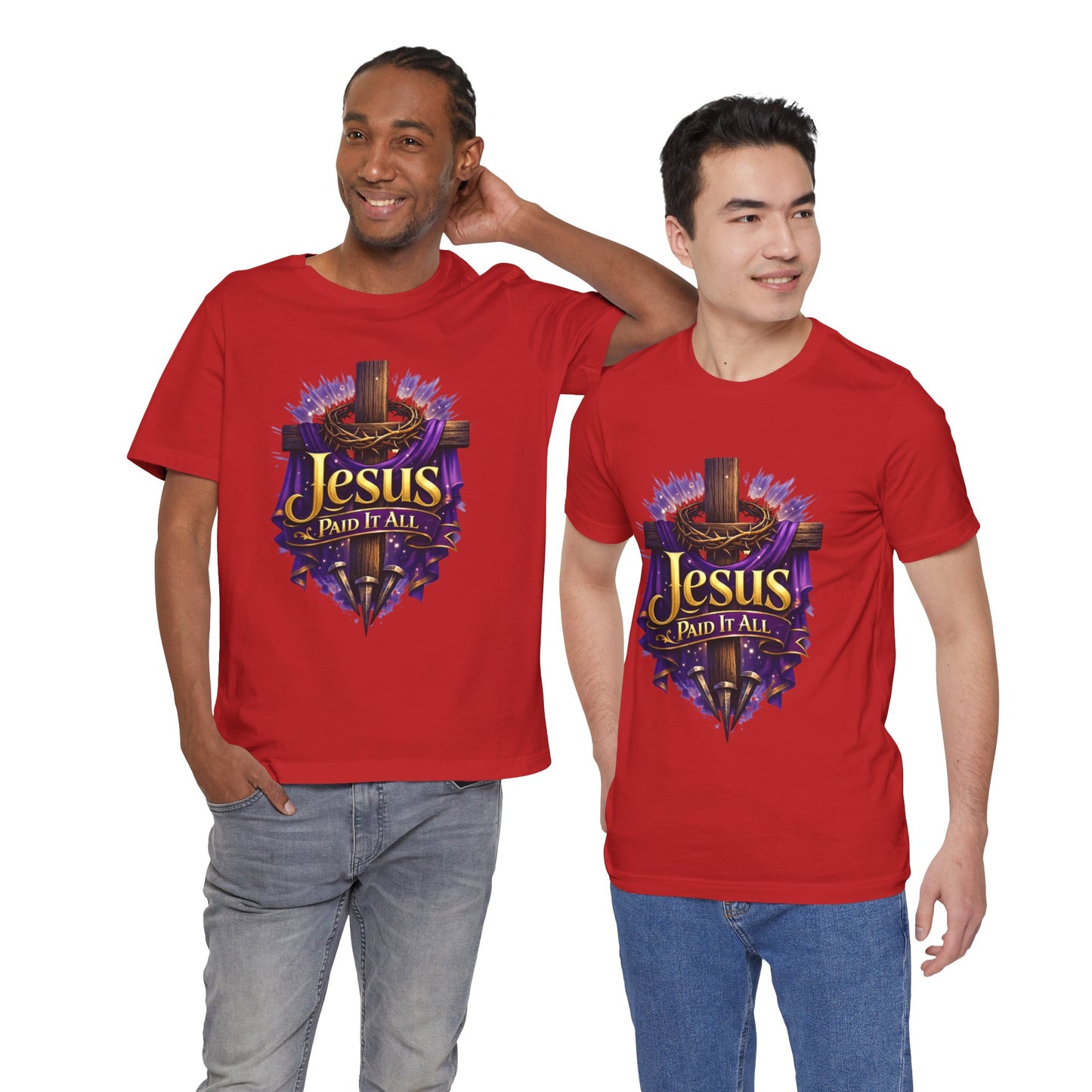 Jesus Paid It All Christian Cross Tee