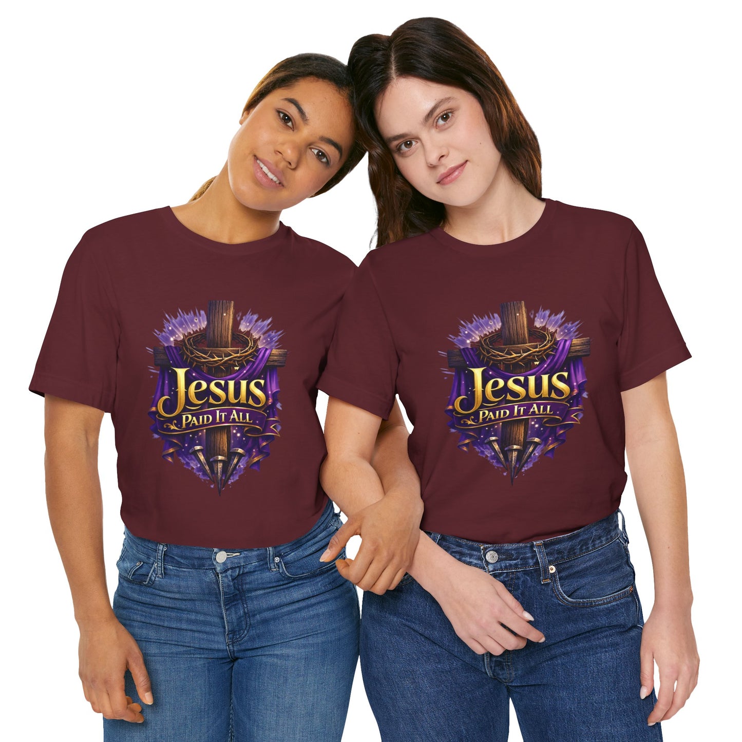 Jesus Paid It All Christian Cross Tee