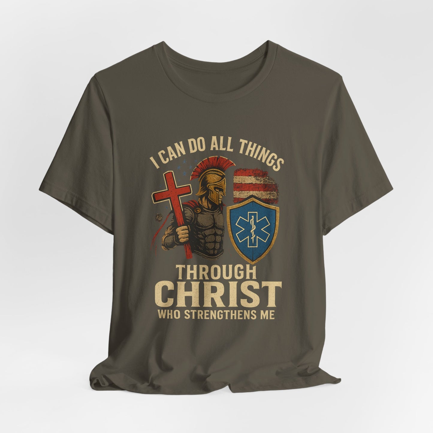 Medical Personnel Tee — "I Can Do All Things Through Christ"