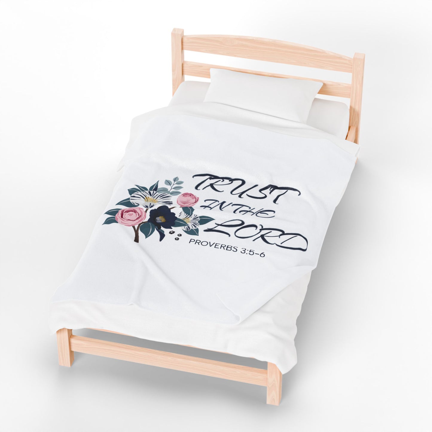 Velveteen Plush Blanket - Trust in the Lord