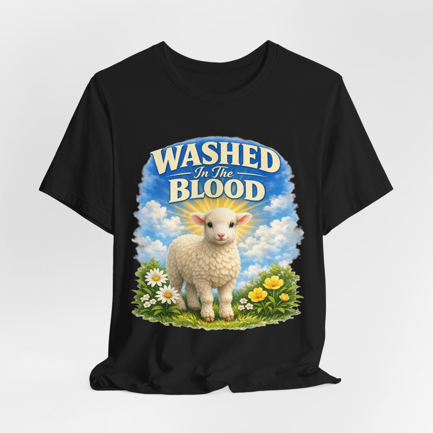 Washed in the Blood Lamb T-Shirt — Christian Easter Religious Tee