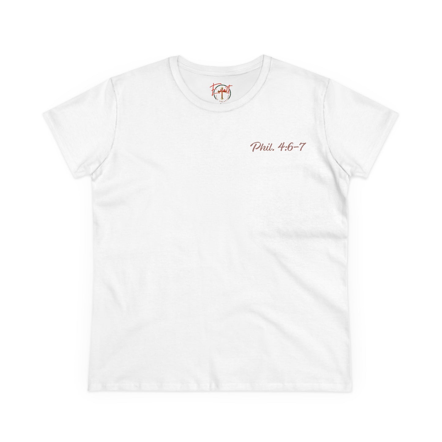 Women's Tee with Heart and Praying Hands Design