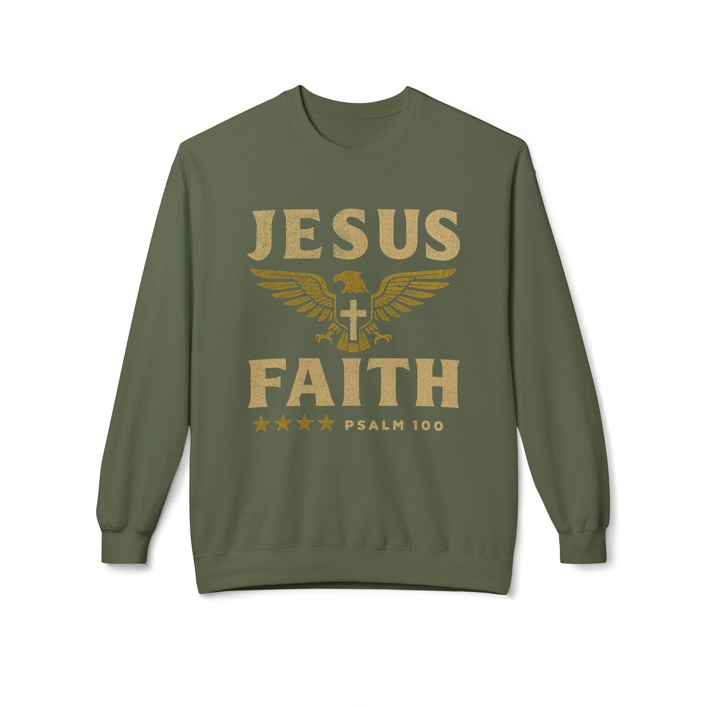 Christian Military Unisex Sweatshirt - Jesus/Faith Design
