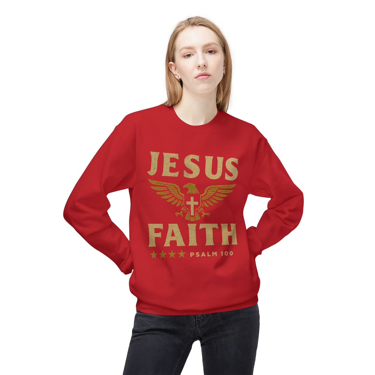 Christian Military Unisex Sweatshirt - Jesus/Faith Design