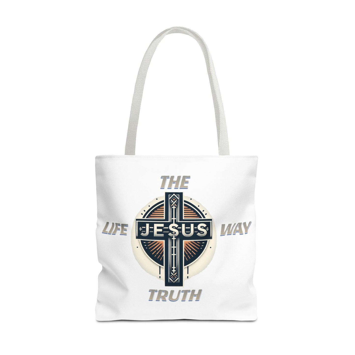 Tote Bag (AOP)"JESUS IS THE WAY TRUTH LIFE"
