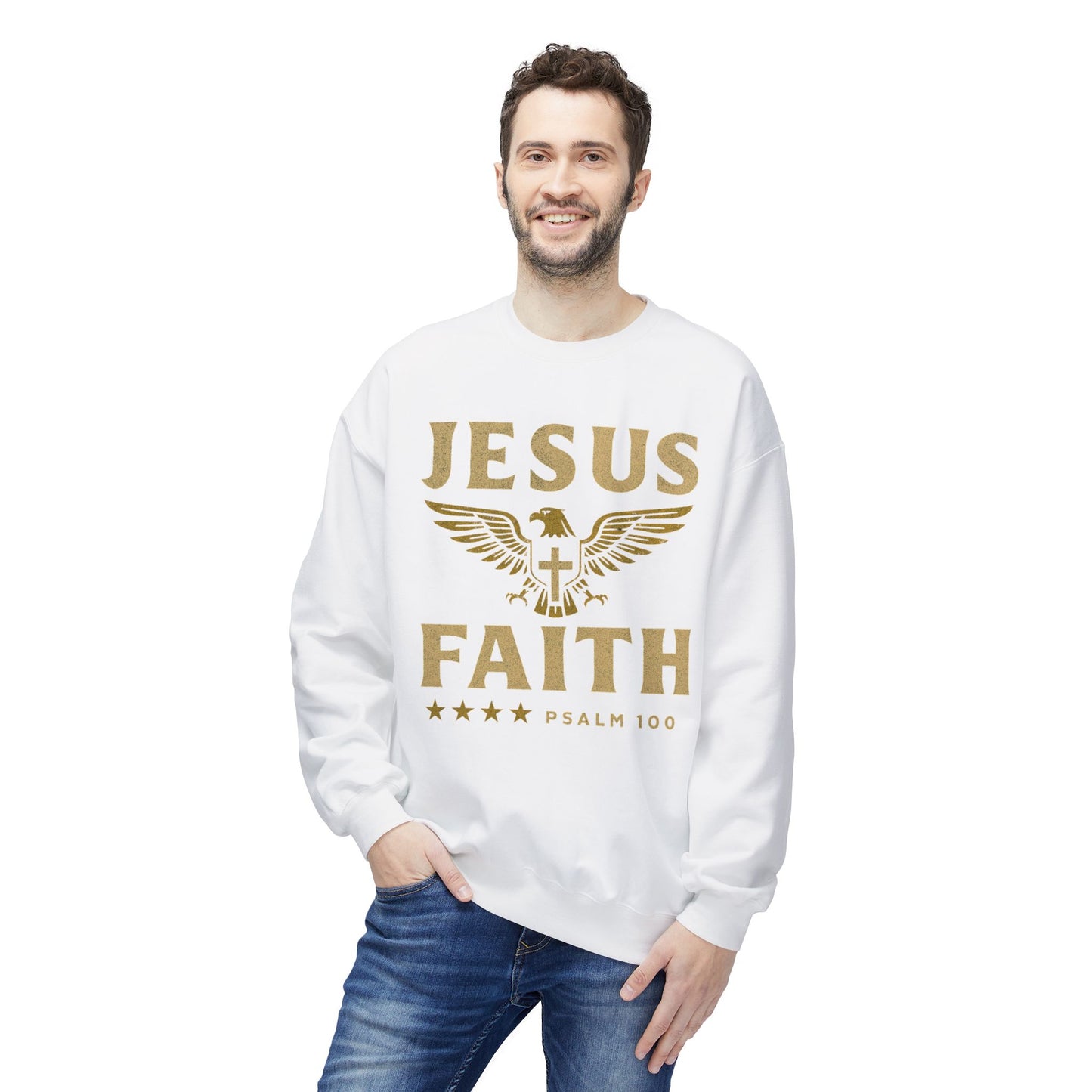 Christian Military Unisex Sweatshirt - Jesus/Faith Design