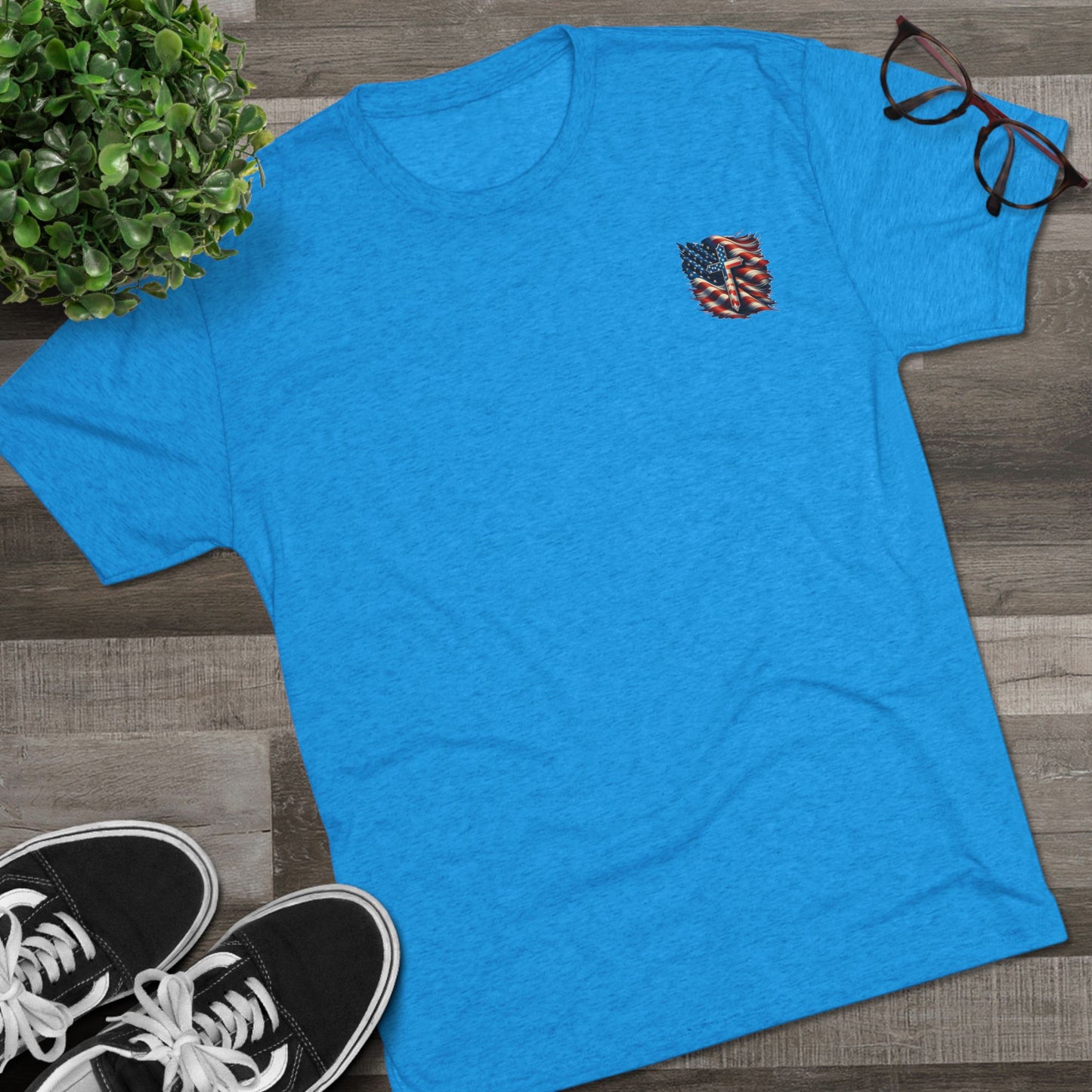 Copy of Unisex Tri-Blend Crew Tee "GOD BLESS AMERICA"