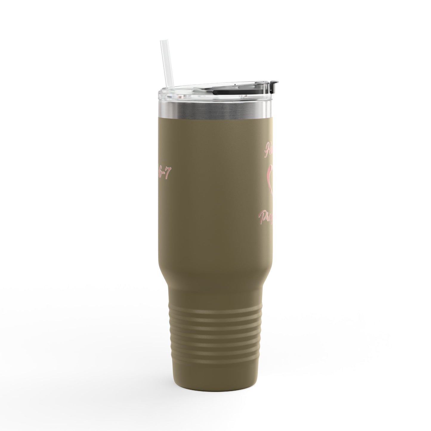 Travel Mug - &quot;How can I pray for you&quot; with Heart and Praying Hands Design