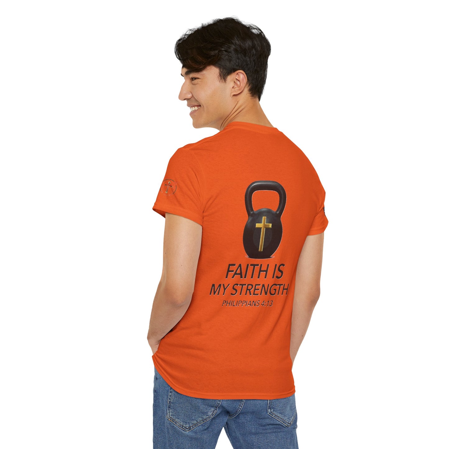 Christian Tee - Philippians 4:13 'Faith Is My Strength'