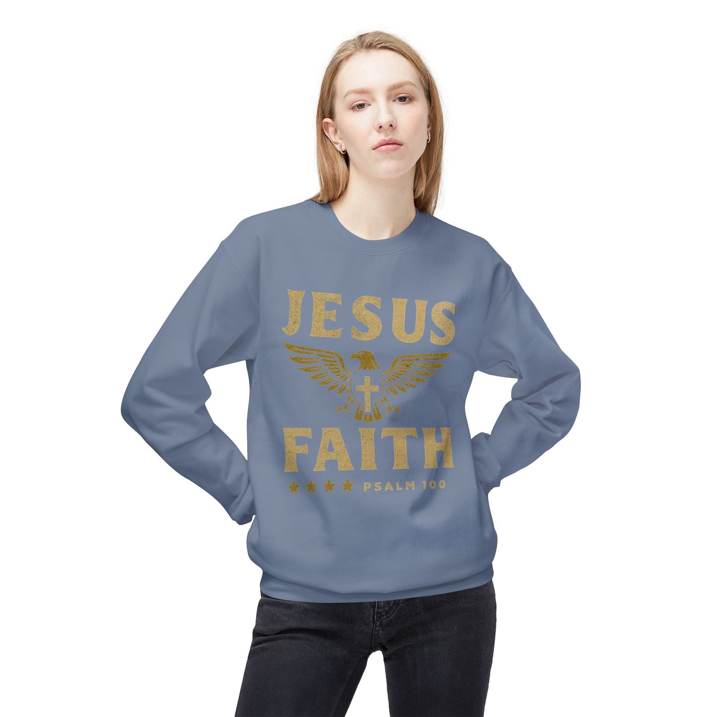 Christian Military Unisex Sweatshirt - Jesus/Faith Design