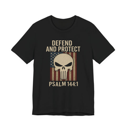 Defend and Protect Bible Verse Psalm 144:1 T-Shirt