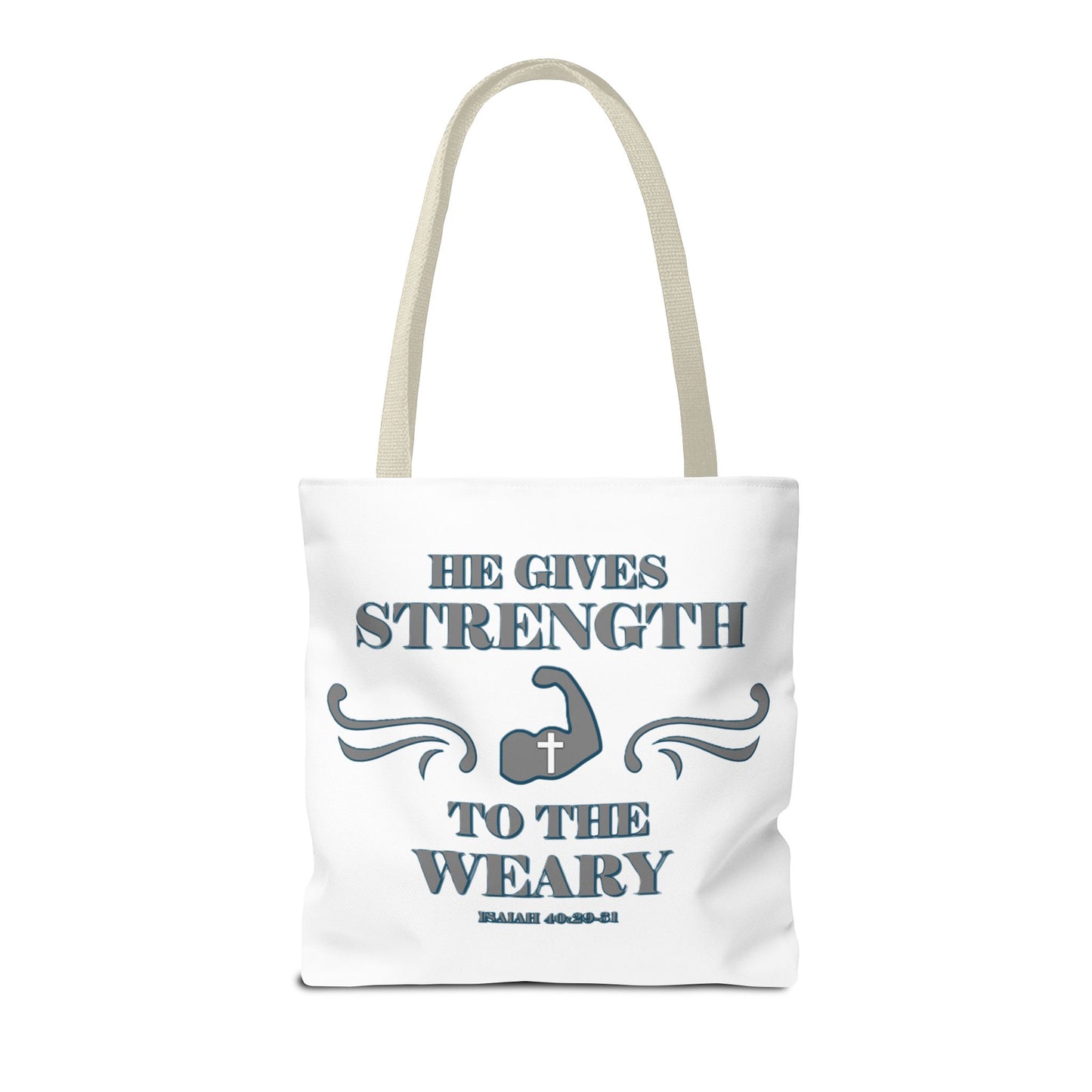 Tote Bag with Bible Verse Isaiah 40:29-31