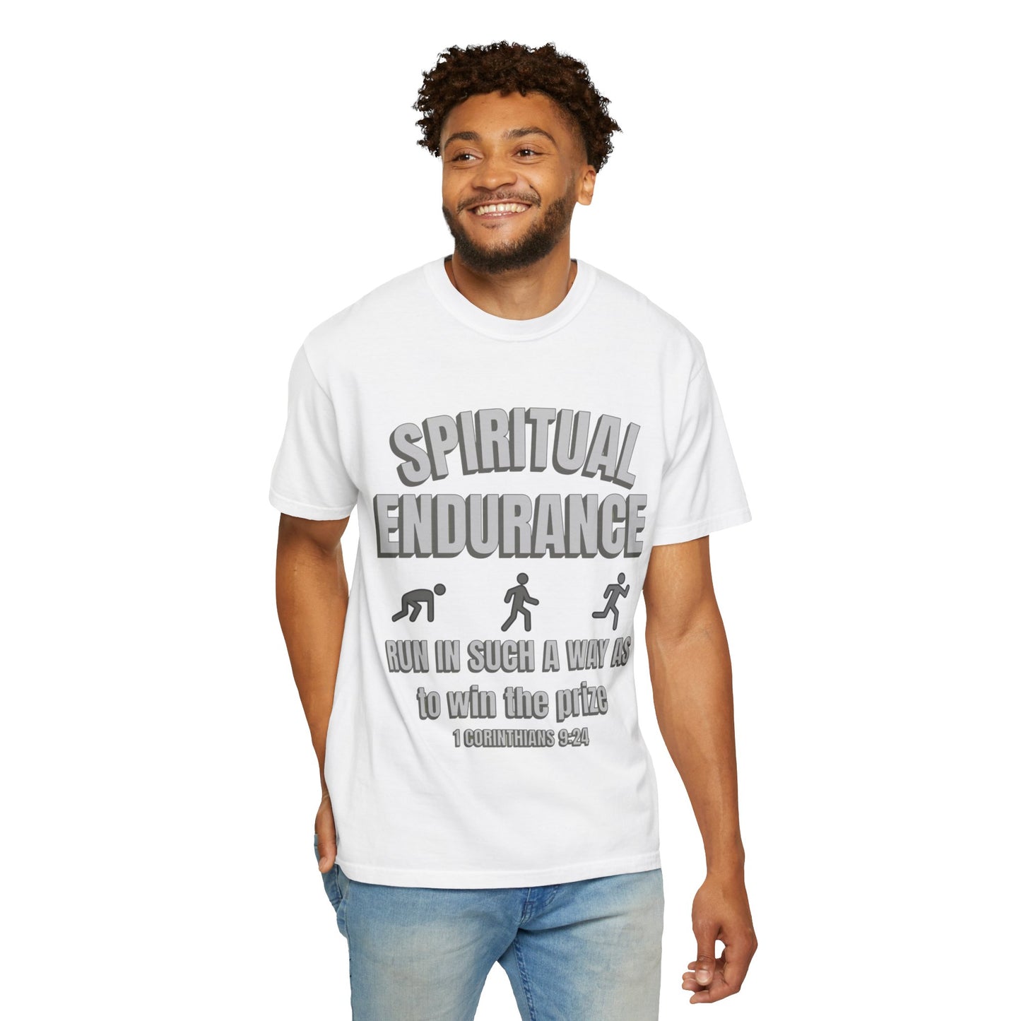 Christian Verse 1 Corinthians 9:24 Garment-Dyed T-shirt