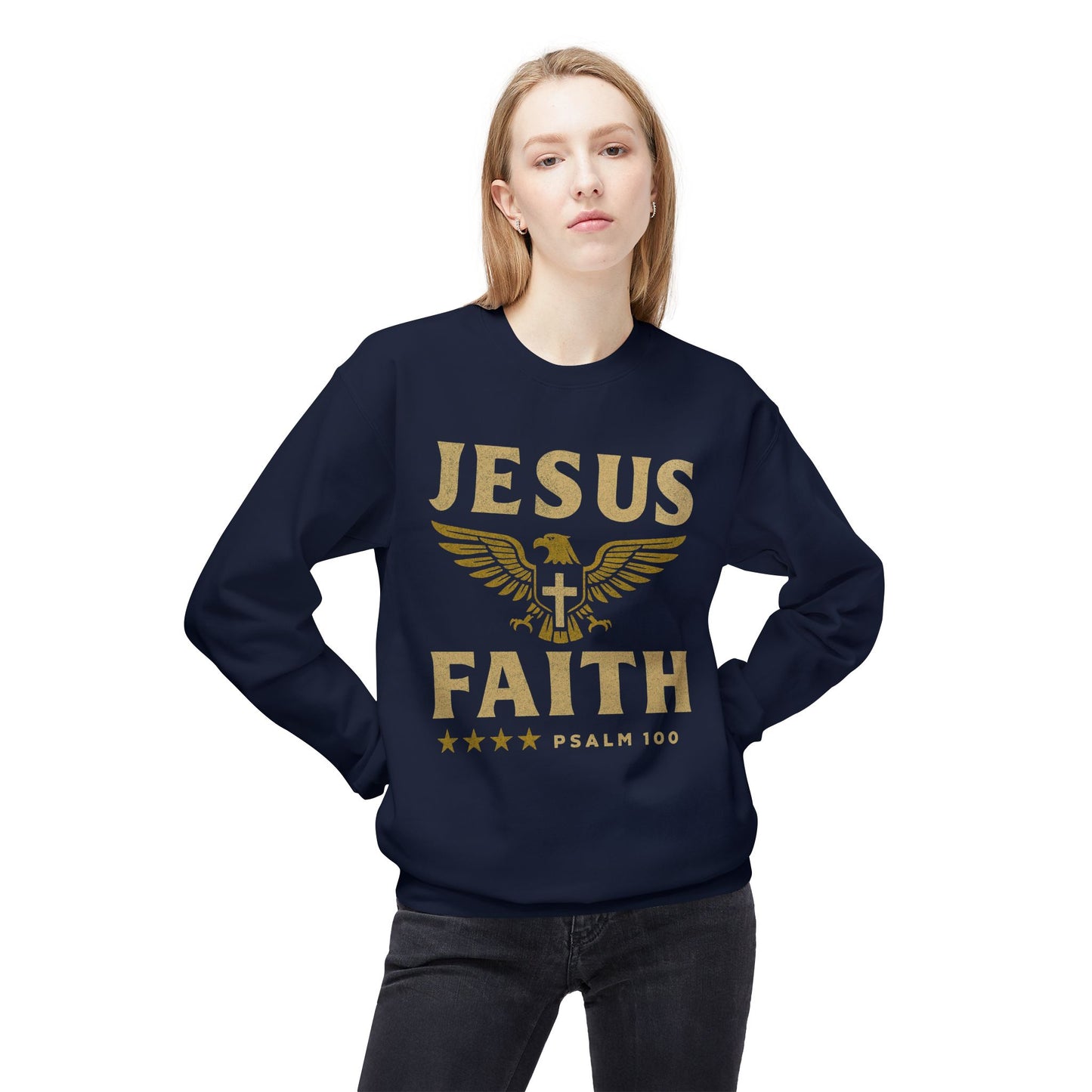 Christian Military Unisex Sweatshirt - Jesus/Faith Design