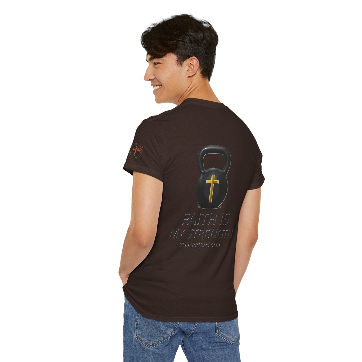 Christian Tee - Philippians 4:13 'Faith Is My Strength' (Copy)