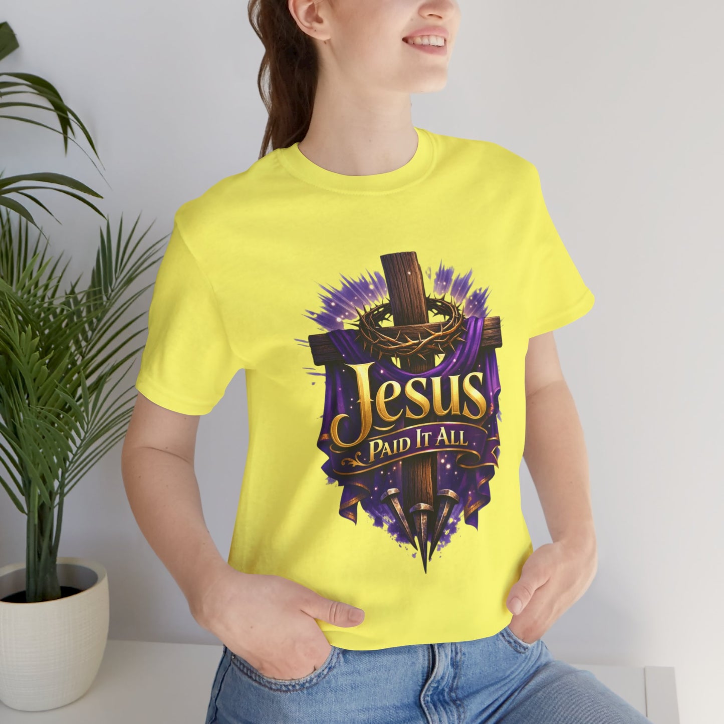 Jesus Paid It All Christian Cross Tee