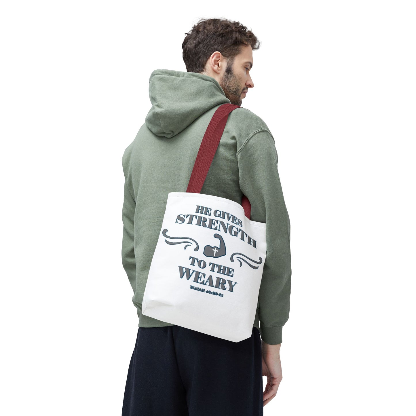 Tote Bag with Bible Verse Isaiah 40:29-31