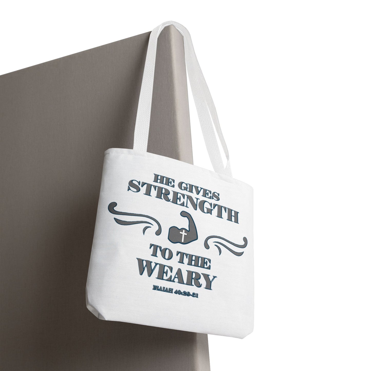 Tote Bag with Bible Verse Isaiah 40:29-31