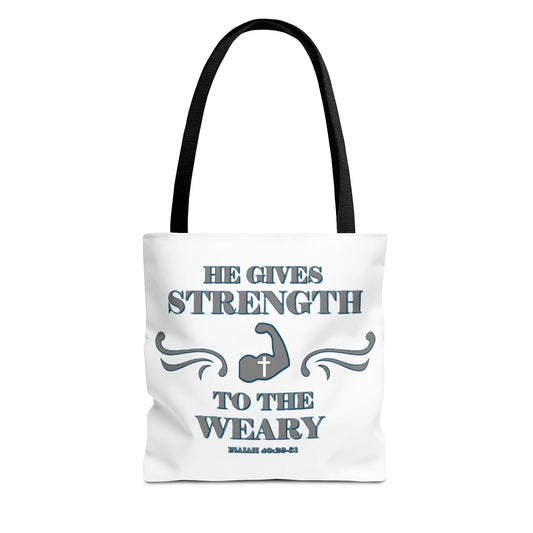 Tote Bag with Bible Verse Isaiah 40:29-31