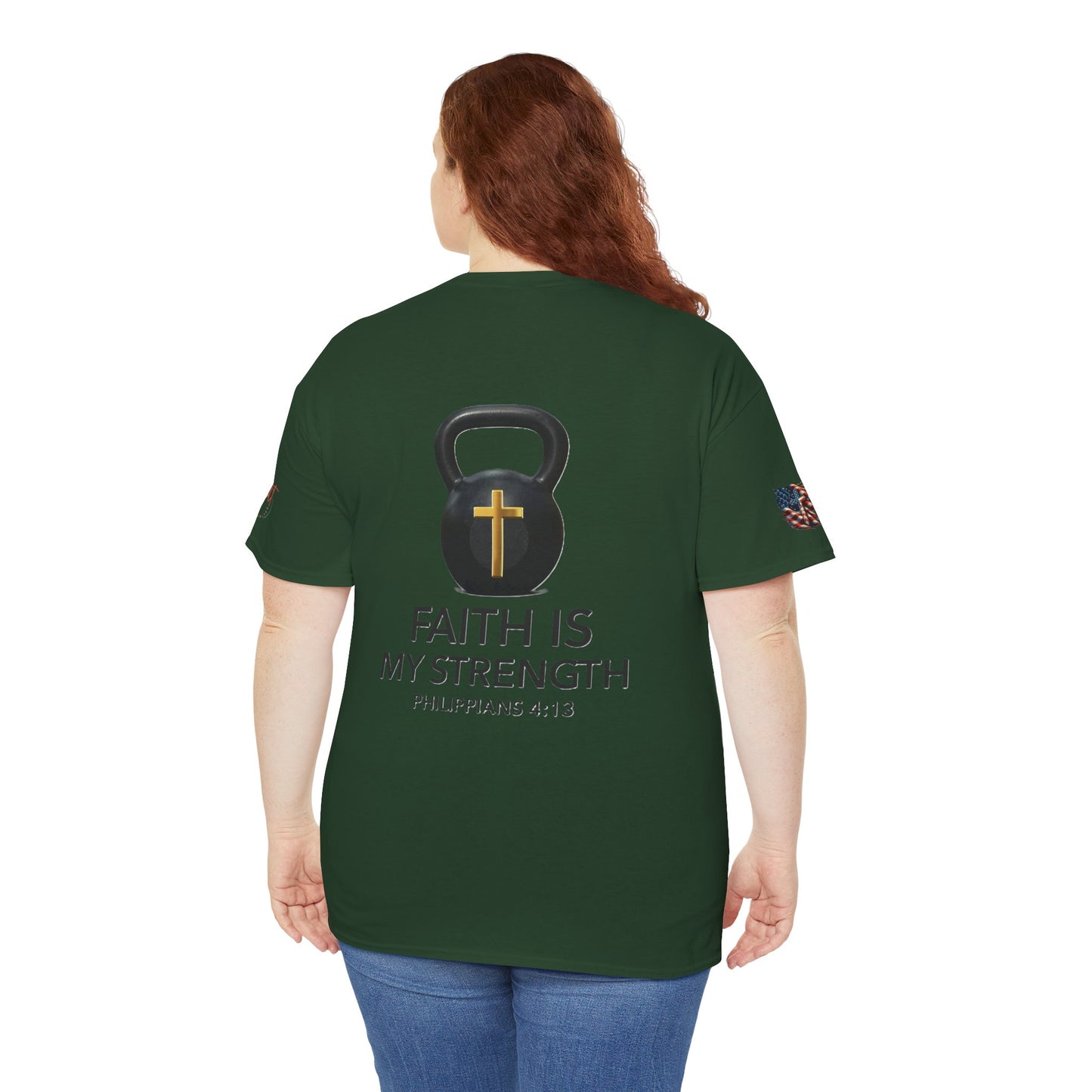 Christian Tee - Philippians 4:13 'Faith Is My Strength'