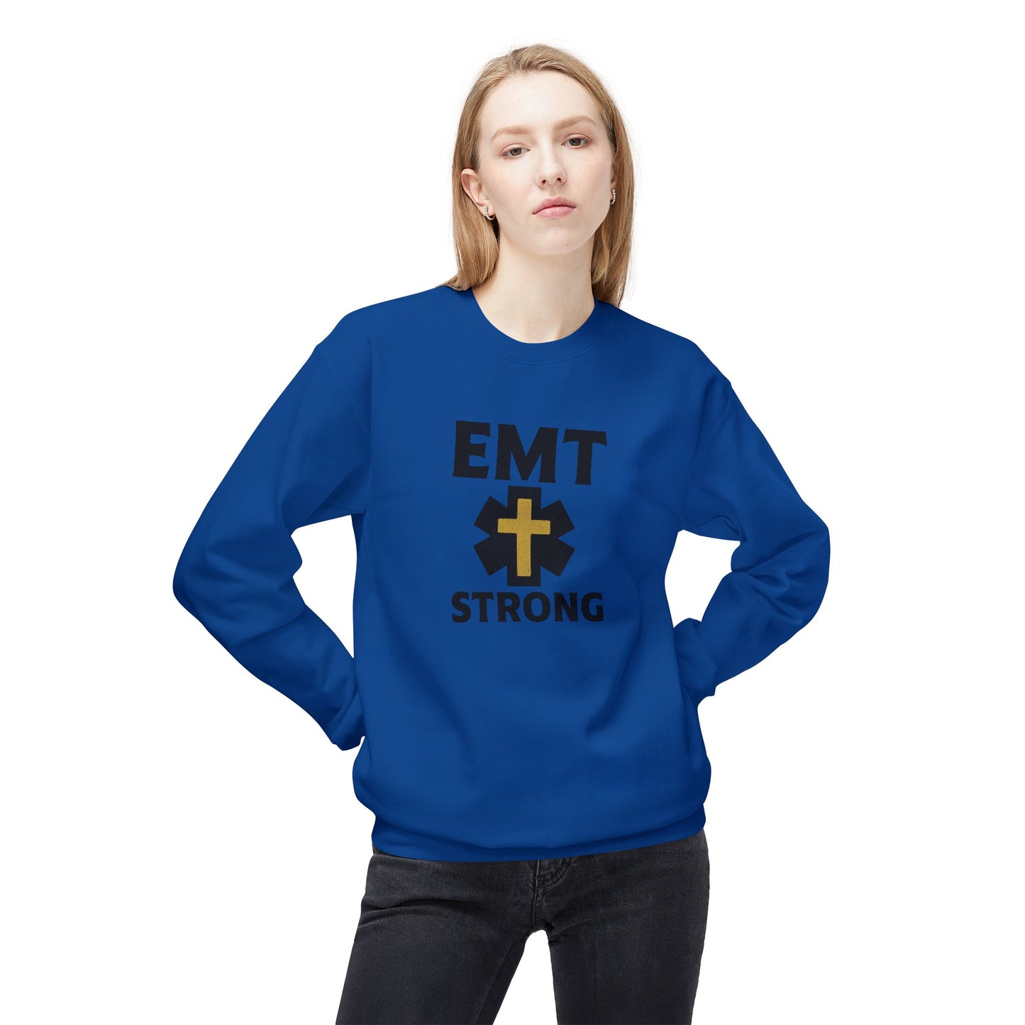EMT Strong Christian Cross Sweatshirt