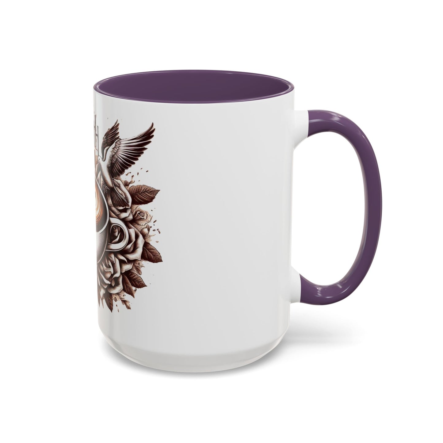 Accent Coffee Mug (11, 15oz) "Faith & Coffee"