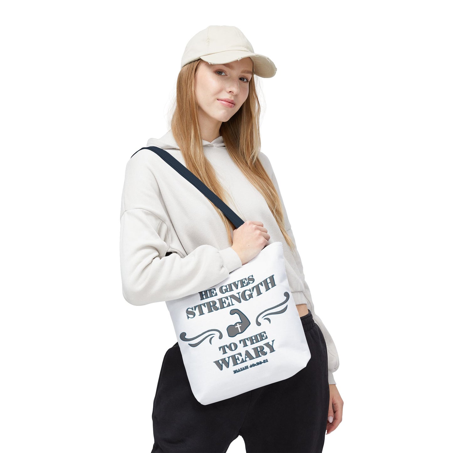 Tote Bag with Bible Verse Isaiah 40:29-31