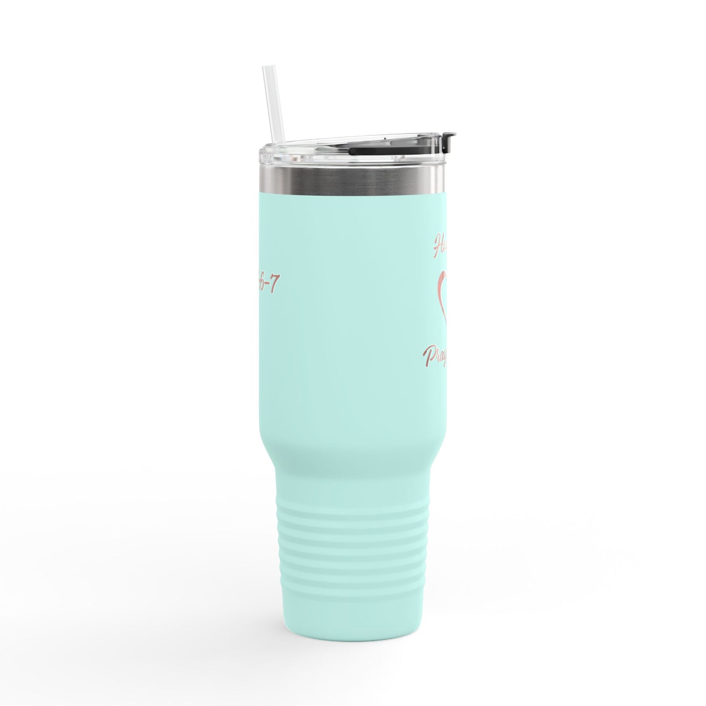 Travel Mug - &quot;How can I pray for you&quot; with Heart and Praying Hands Design