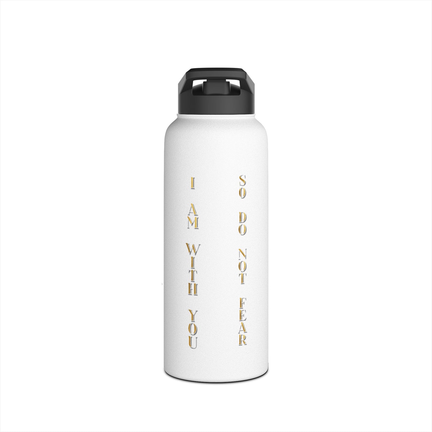 Stainless Steel Water Bottle, "Jesus take the Wheel", Standard Lid