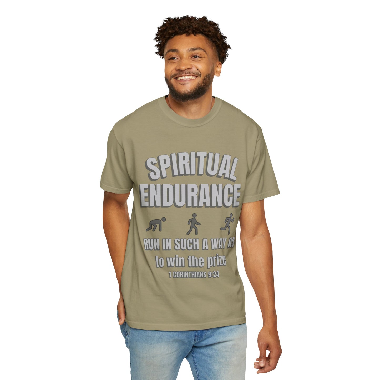 Christian Verse 1 Corinthians 9:24 Garment-Dyed T-shirt