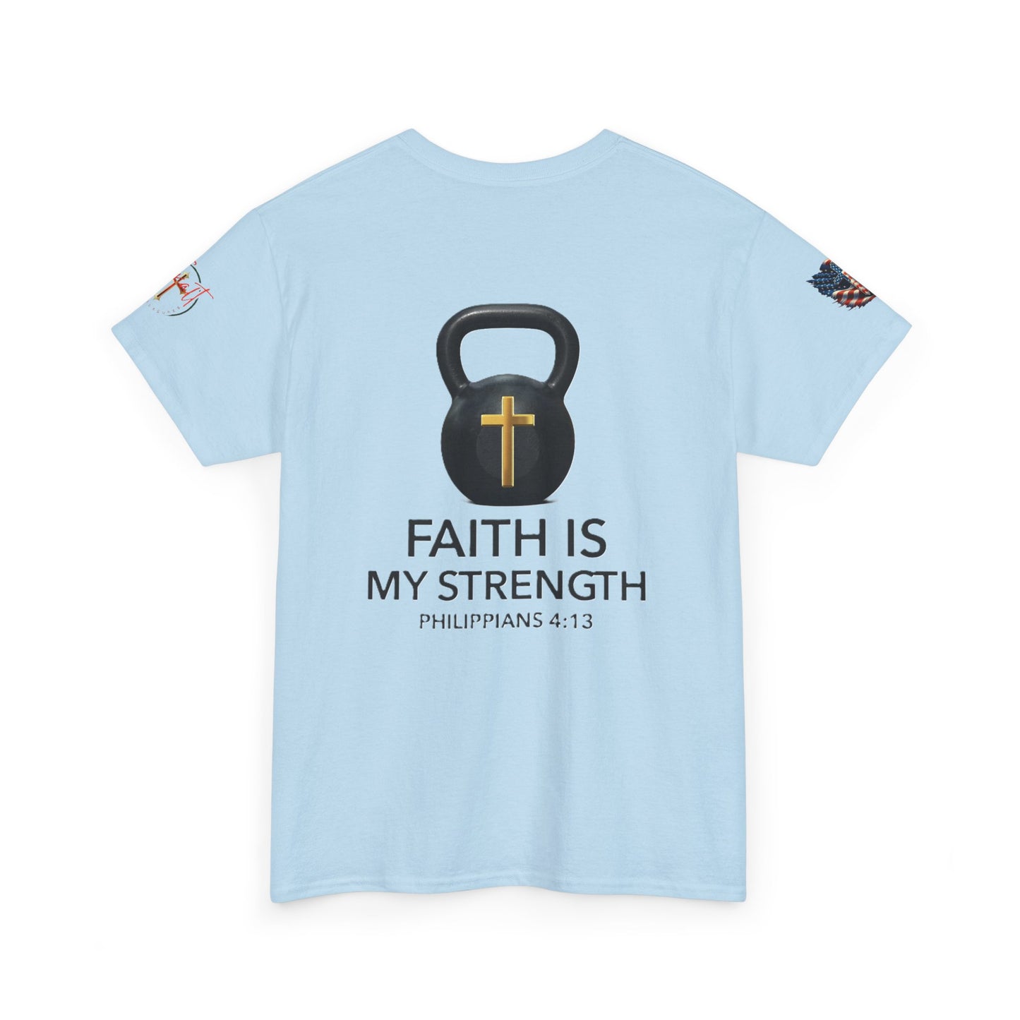 Christian Tee - Philippians 4:13 'Faith Is My Strength'