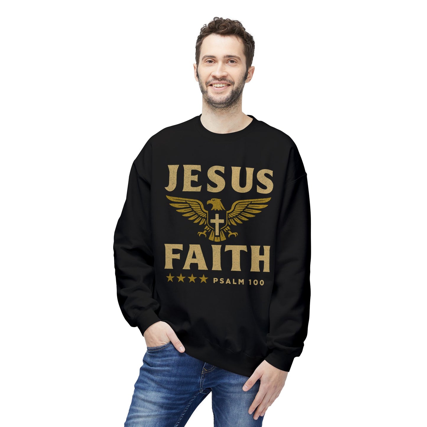Christian Military Unisex Sweatshirt - Jesus/Faith Design