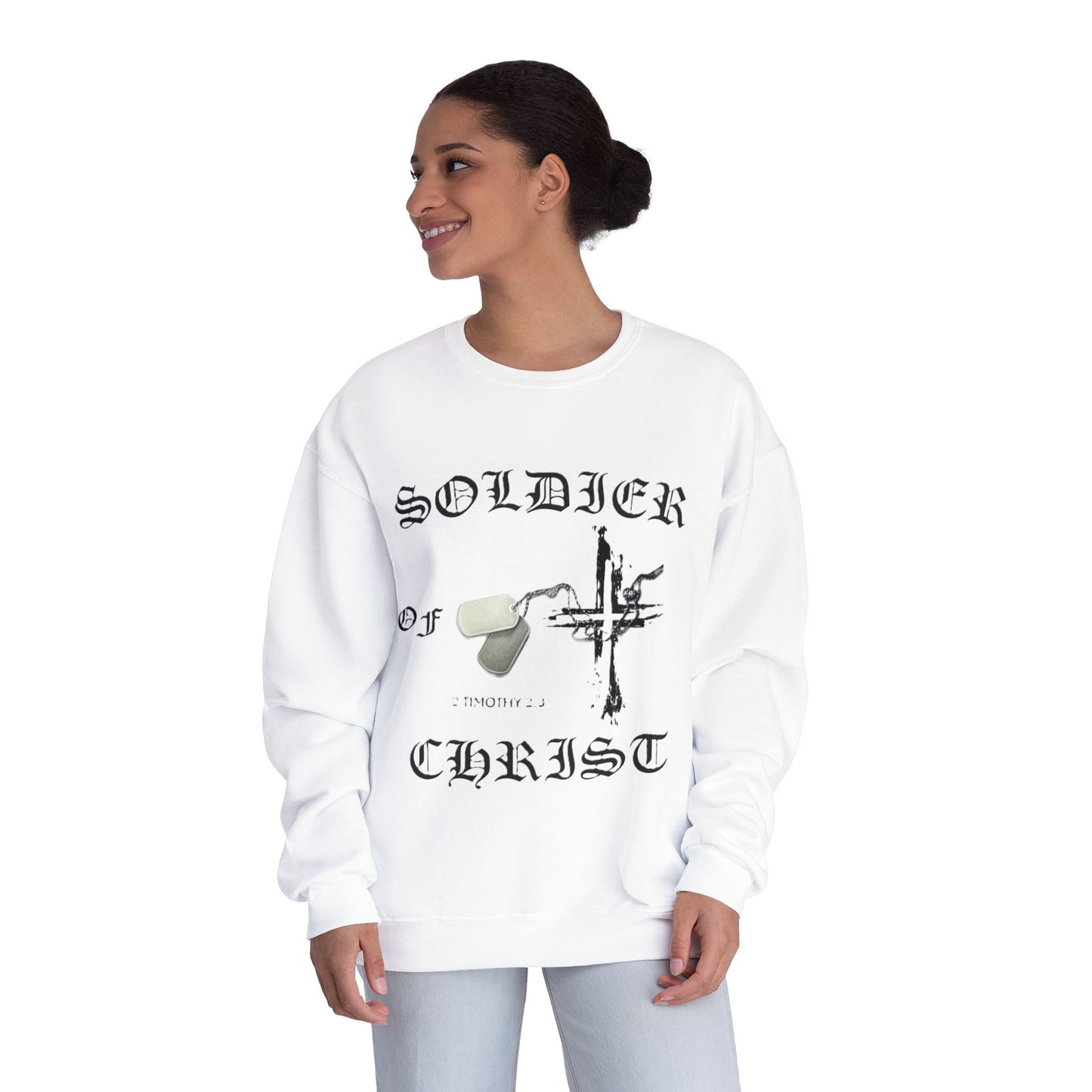 Christian Military Sweatshirt: Soldier of Christ Unisex NuBlend® Crewneck